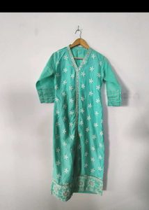 Light Sea green Embroidery Kurta