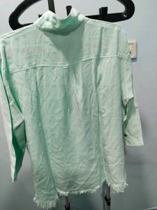 Mint Green Button-Down Shirt