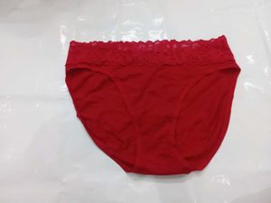 Victoria&#39;s Secret Red Lace Trim Briefs
