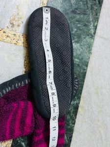 Warm Flip Flops With Socks Attached