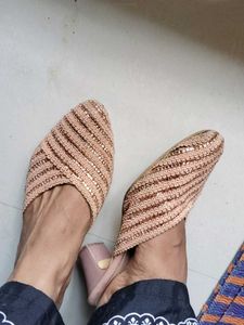 Sparkly Rose Gold Mules - Size 5.5