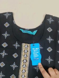 Elegant Black Printed Kurta