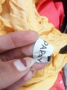 Stylish Korean Yellow Long Sleeve Top