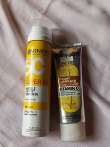 Garnier Facewash And Sunscreen
