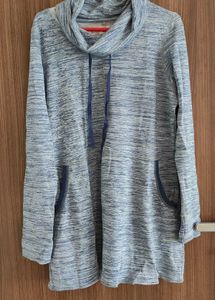 Aventura Brand Rolled Up Coller Hoodie Blue(M)