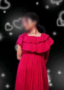 Elegant Red Ruffled Dress