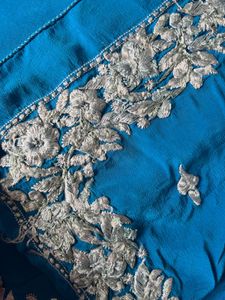 Pure crepe embroidery saree