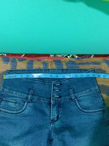 High-Waisted Denim Jeans