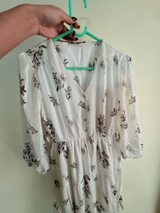 Floral Print Tiered Midi Dress