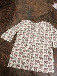 Elephant Print Top