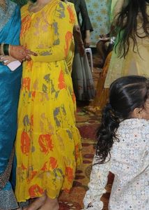 Yellow Printed Kurta For Haldi