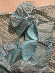 Silk Blend Saree &amp; Blouse