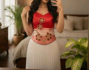 Red &amp; White Corset