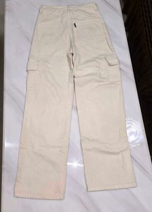 Cream Cargo Pants