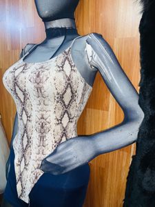 Snakeskin Print Bodysuit