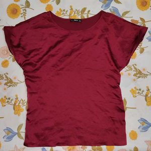 Burgundy Shein Blouse