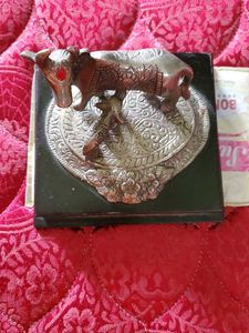 Antic Piece Of The Silver Cow With Her Calf