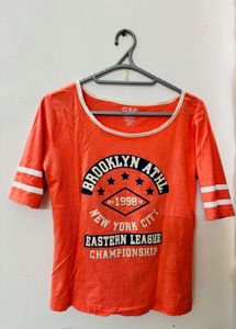 Coral Color T Shirt For Women