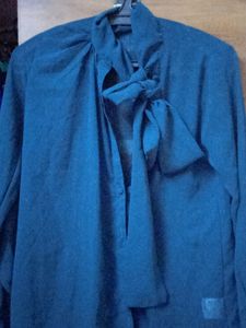 Classy Dark Sea Green Net Shirt