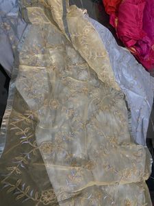 Offer .. Offer.  Beautiful Gown With Heavy Jarkan Dupatta .. Only One Time Wear