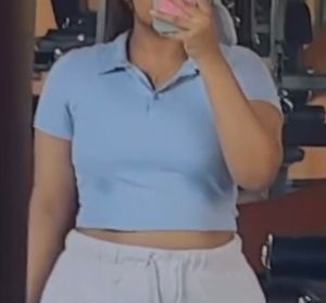 Blue Polo Top