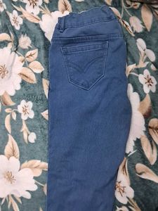 Blue Jeans with Elastic Waistband