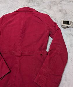 Mossimo Burgundy Trench Coat