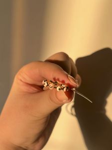 Anti Tarnish heart enamel ring