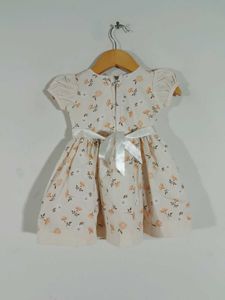 Light Pink Printed Frock For Girl&#39;s