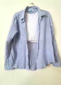 Striped Button-Down Shirt
