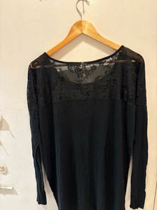 Elegant Over Size Lace Long Sleeve Top