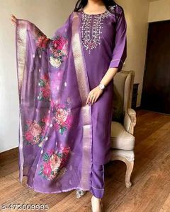 Elegant Purple Kurta Set