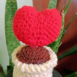 Crochet Potted Heart ❤️