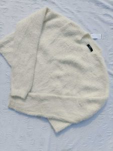 Bershka Ripped Fuzzy Knit Sweater