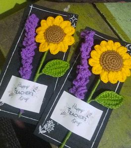 Crochet Flower Cards