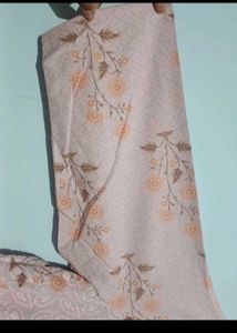 Floral Print Chikankari Tunic Dress