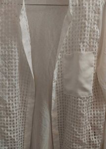 White Sheer Checkered Shrug
