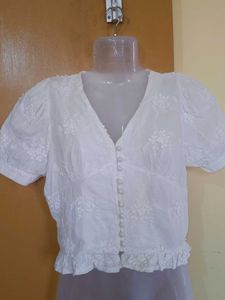 white formal top
