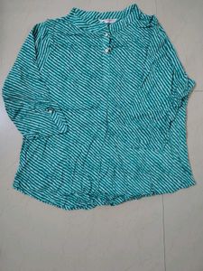 Striped Green Tunic Top