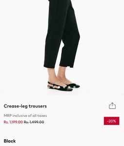 Black Straight-Leg Trousers