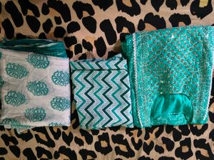 New,New,New. Teal Embroidered Kurti,