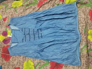 Blue Sleeveless Top