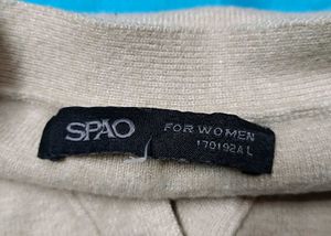 SPAO Elegant Cream Cardigan Sweater