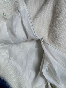 White Textured Mini Skirt