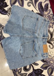 Distressed Denim Cut-Off Shorts for H.M