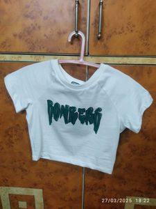 White Colour Crop Top