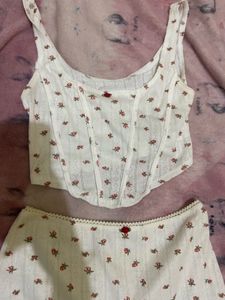 Floral Corset &amp; Skirt Set