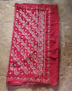 Red Embroidered saree