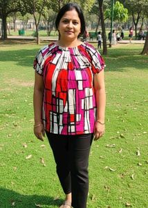 Colorful Geometric Print Top