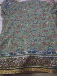 Floral Print Short  Kurta